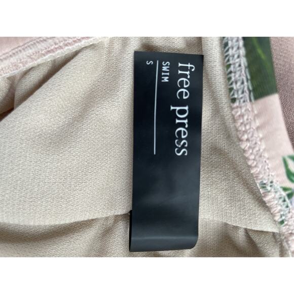 Free Press Swim One Piece Swimsuit Floral Print Plunge Swimwear - Picture 9 of 9